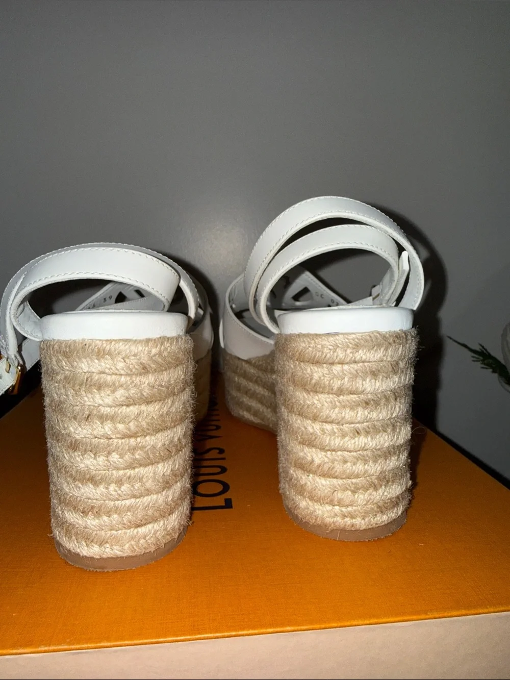 Louis Vuitton white leather